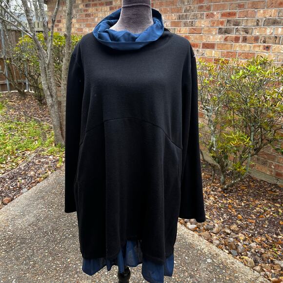 Women's Oversized Sweatshirt Dress Long Sleeve Tunic with Pockets Sz 2XL - Picture 3 of 6